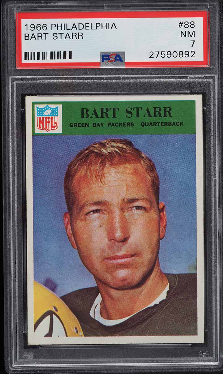 1966 Philadelphia Football Bart Starr #88 PSA 7 NRMT