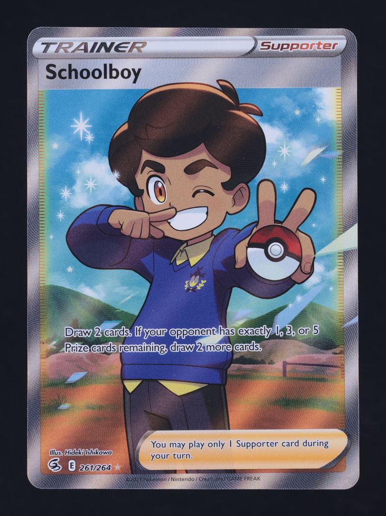 2021 Pokemon Sword & Shield Fusion Strike Full Art Schoolboy #261 MBA AUTH