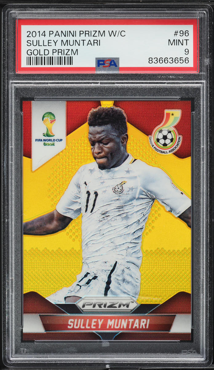 2014 Panini Prizm World Cup Gold Sulley Muntari /10 #96 PSA 9 MINT