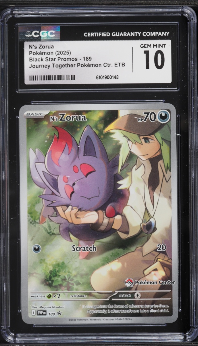 2025 Pokemon Scarlet & Violet Promo Journey Together Center ETB N's Zorua #189 CGC 10 GEM MINT