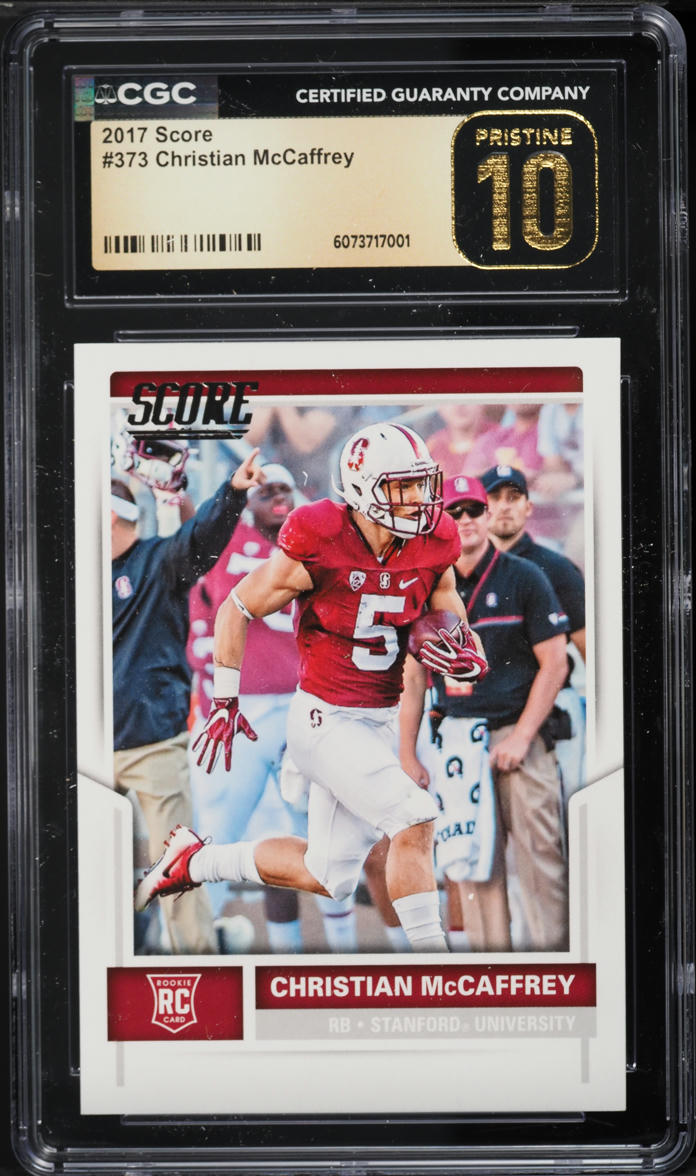 2017 Score Football Christian McCaffrey ROOKIE #373 CGC 10 PRISTINE