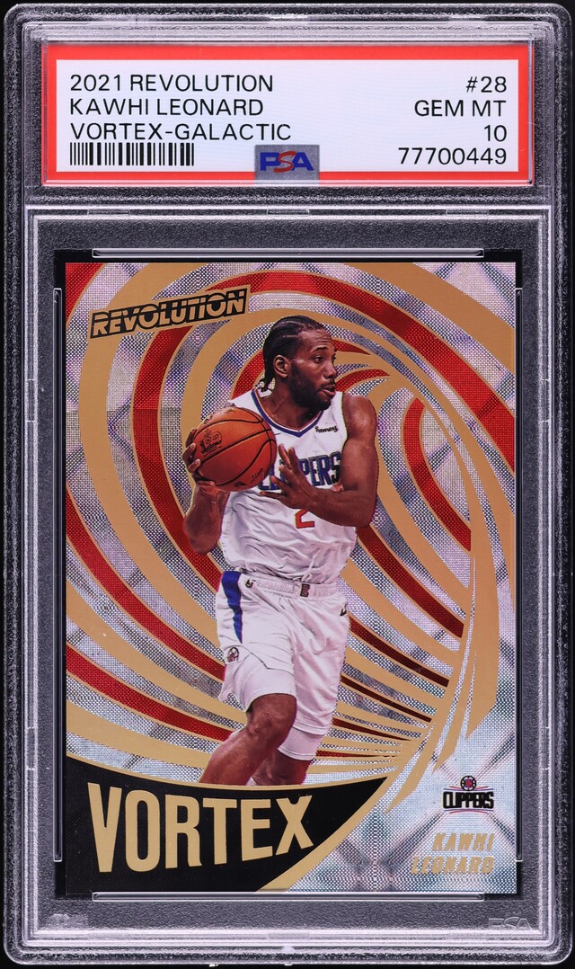 2021 Panini Revolution Vortex Galactic Kawhi Leonard #28 PSA 10 GEM MINT