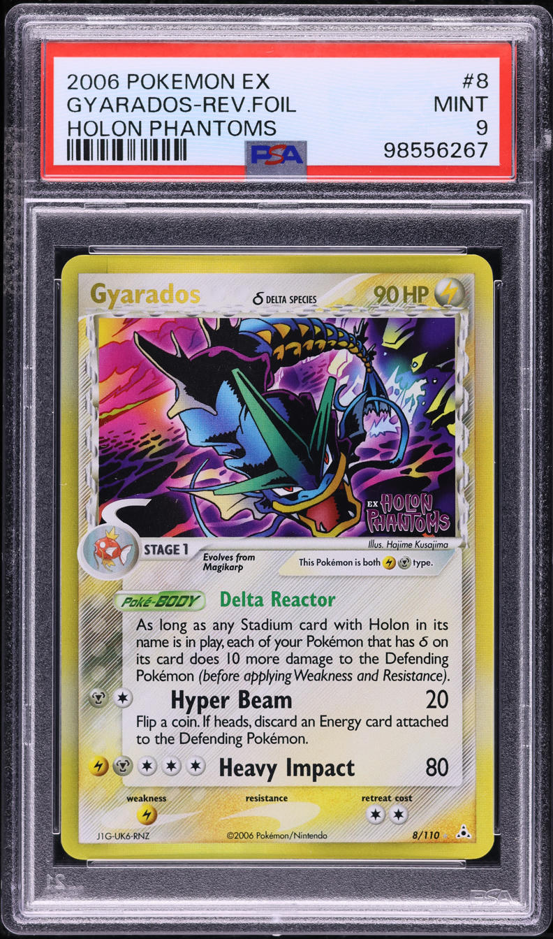 2006 Pokemon EX Holon Phantoms Reverse Holo Gyarados #8 PSA 9 MINT