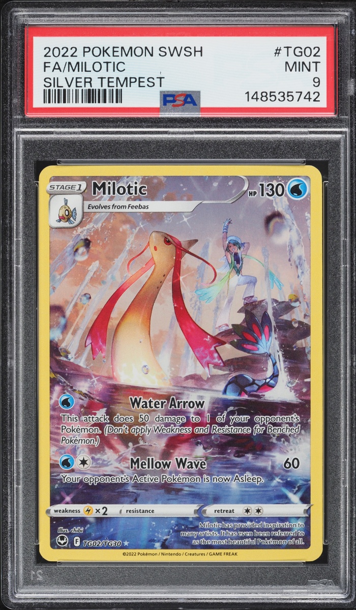 2022 Pokemon Sword & Shield Silver Tempest CHR Milotic #TG02 PSA 9 MINT