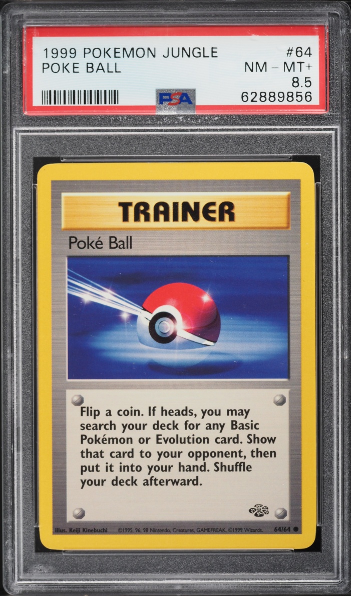 1999 Pokemon Jungle Poke Ball #64 PSA 8.5 NM-MT+