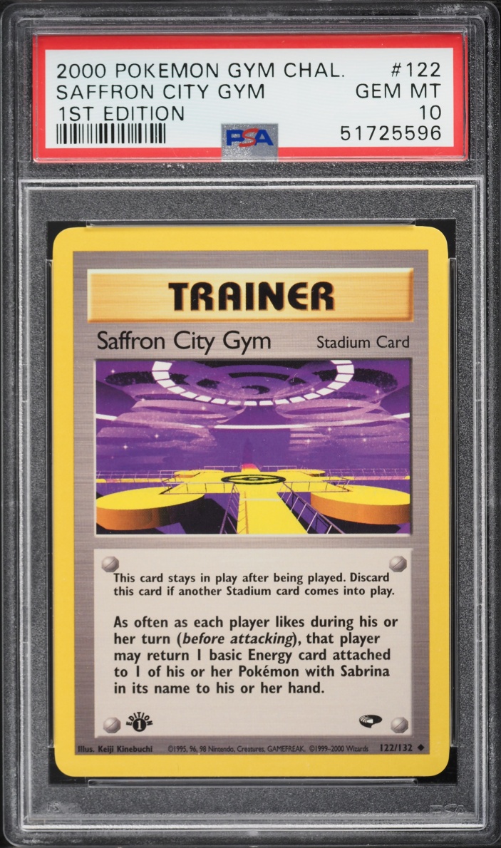 2000 Pokemon Gym Challenge 1st Edition Saffron City Gym #122 PSA 10 GEM MINT