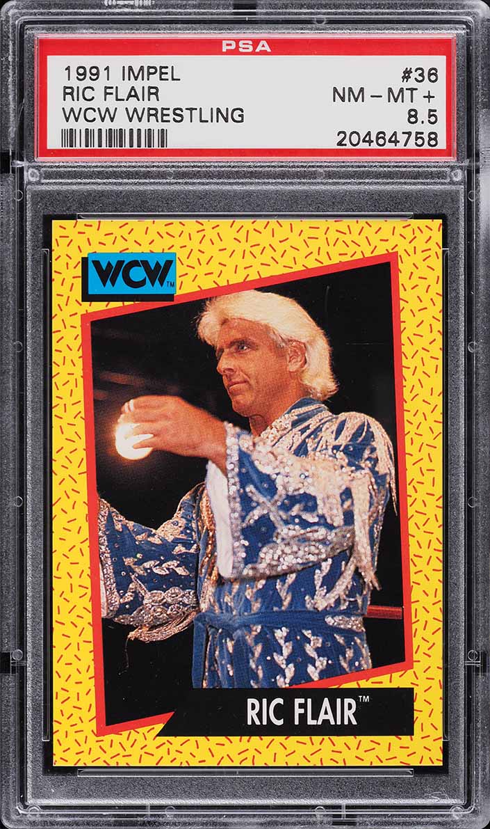 1991 Impel WCW Wrestling Ric Flair #36 PSA 8.5 NM-MT+