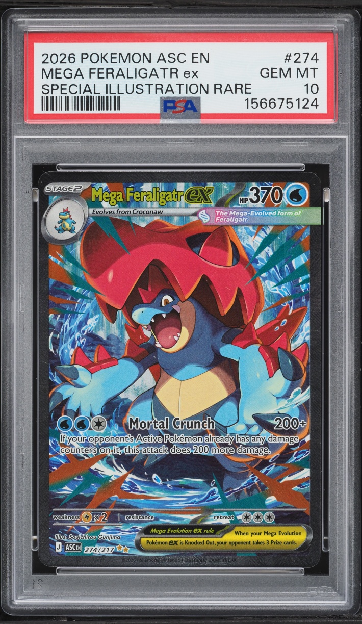 2026 Pokemon Mega Evolution Ascended Heroes SIR Mega Feraligatr Ex #274 PSA 10 GEM MINT