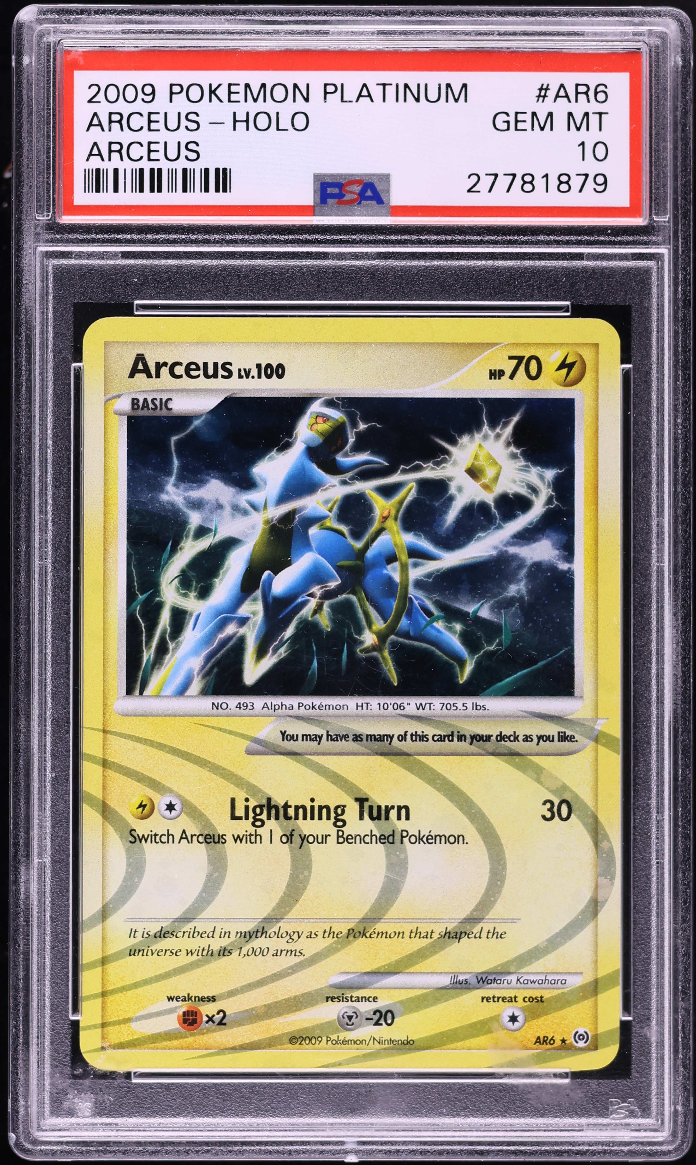 2009 Pokemon Platinum Holo Arceus #AR6 PSA 10 GEM MINT