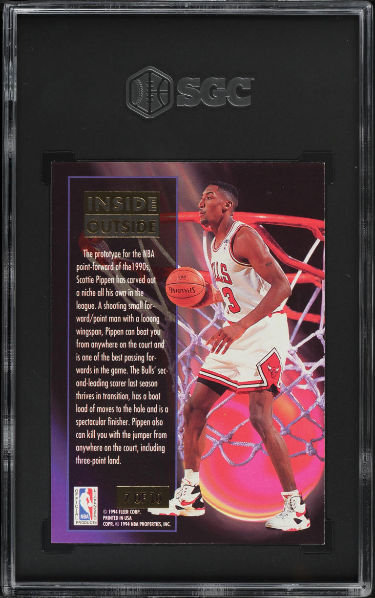 1993 Ultra Inside Outside Scottie Pippen #7 SGC 8.5 NM-MT+