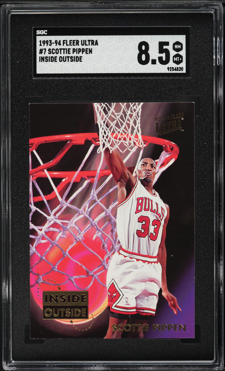 1993 Ultra Inside Outside Scottie Pippen #7 SGC 8.5 NM-MT+