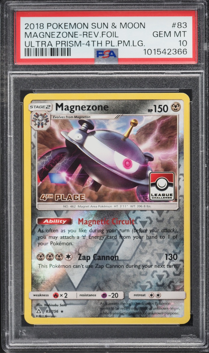 2018 Pokemon Sun & Moon Ultra Prism League Reverse Holo Magnezone #83 PSA 10 GEM MINT