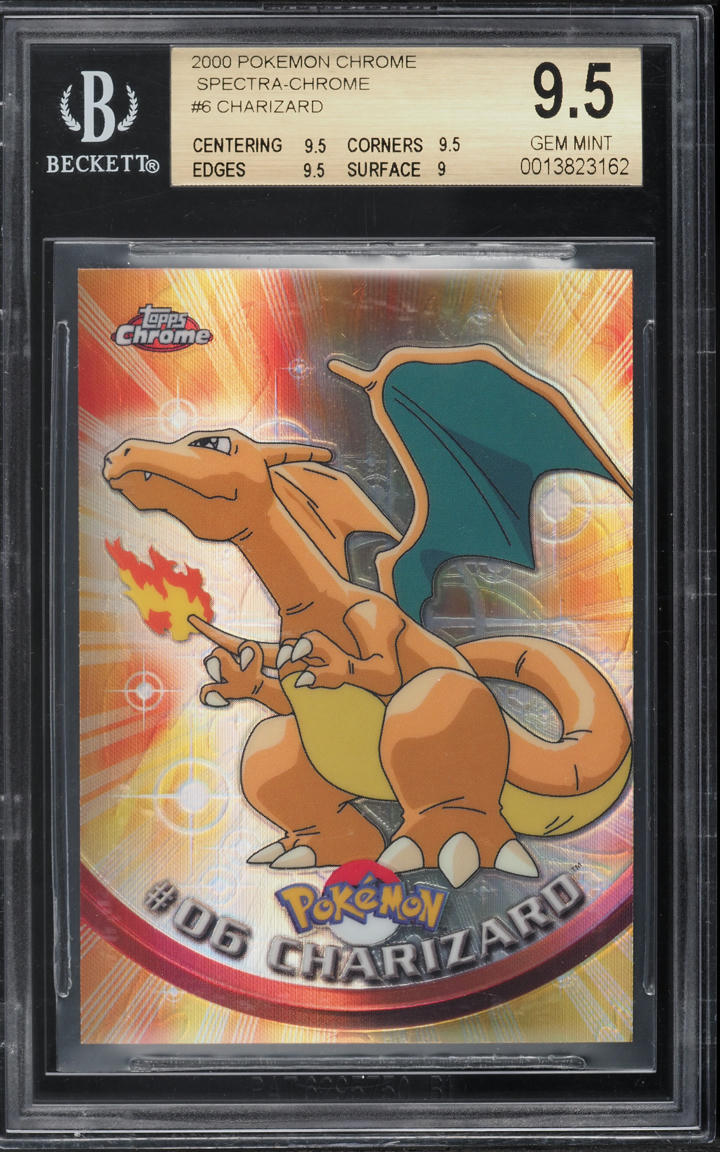 2000 Topps Chrome Pokemon Series 1 Spectra Charizard #6 BGS 9.5 GEM MINT