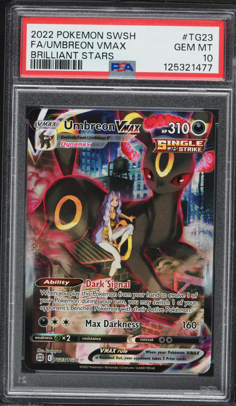 2022 Pokemon Sword & Shield Brilliant Stars TG Umbreon VMAX #TG23