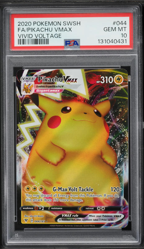 2022 Pokemon Japanese SWSH Promo CoroCoro Pikachu VMAX #265 PSA 10