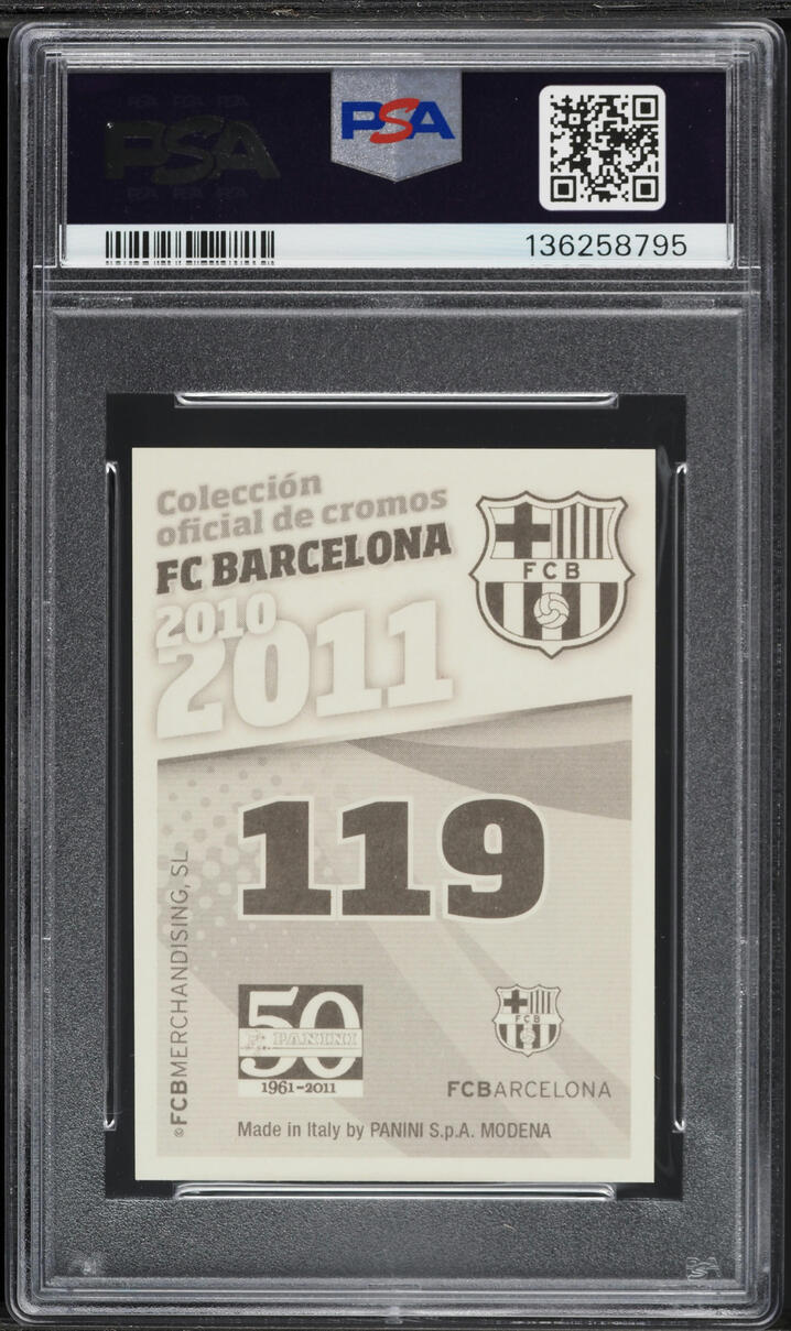 2010 Panini FC Barcelona Lionel Messi #119 PSA 10 GEM MINT