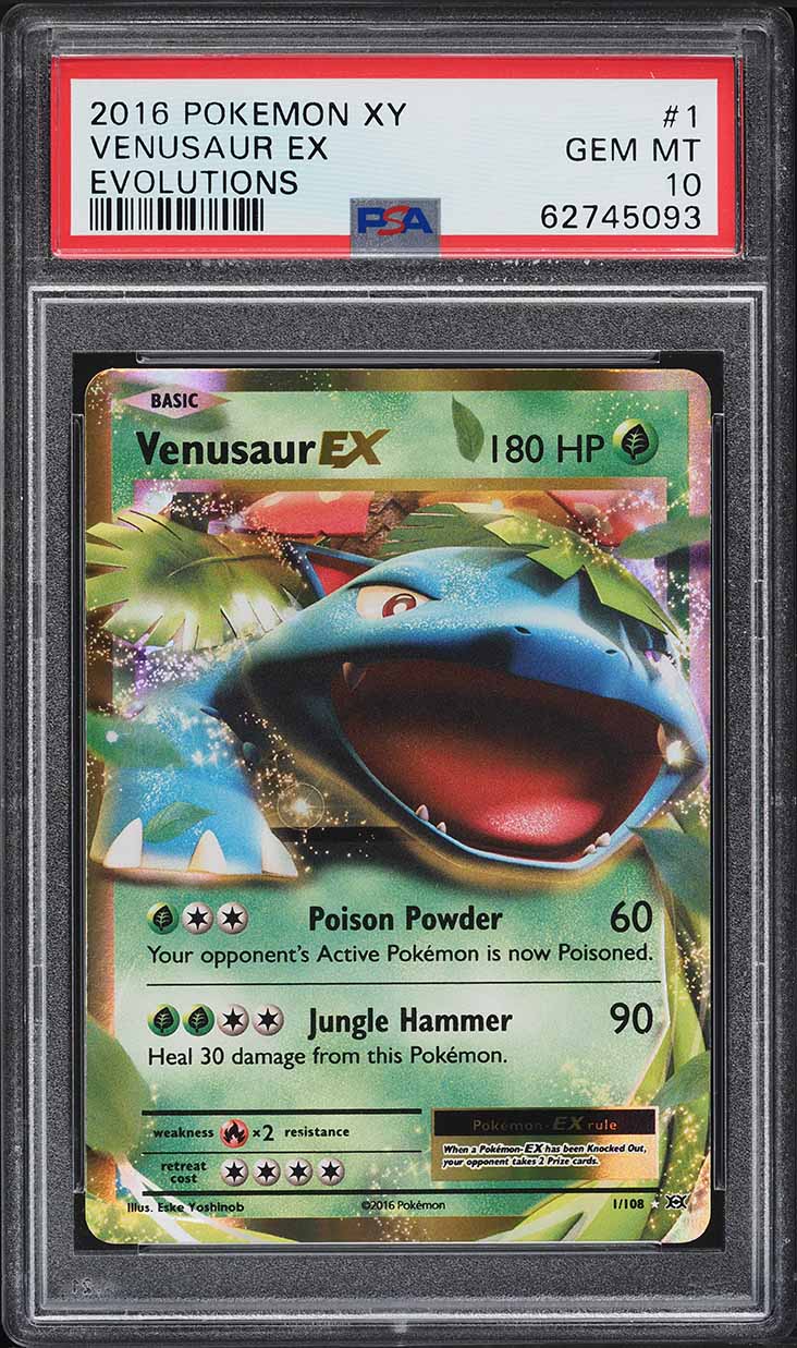 2016 Pokemon XY Evolutions Venusaur EX #1 PSA 10 GEM MINT
