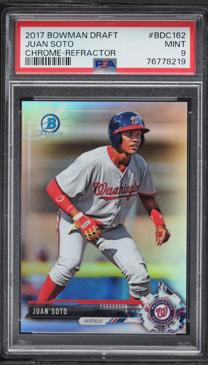 2017 Bowman Chrome Draft Refractor Juan Soto PROSPECT #BDC-162 PSA 9 MINT
