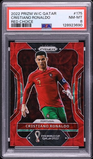 2022 Panini Prizm World Cup Qatar White Sparkle Cristiano Ronaldo