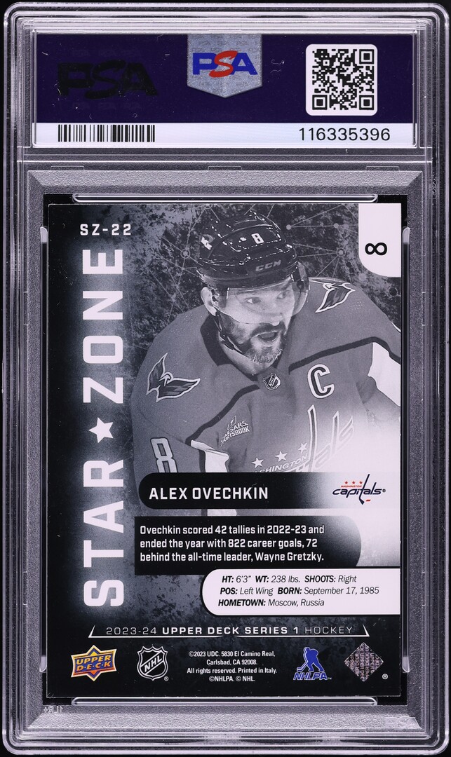 2023 Upper Deck Star Zone Alex Ovechkin #SZ22 PSA 9 MINT