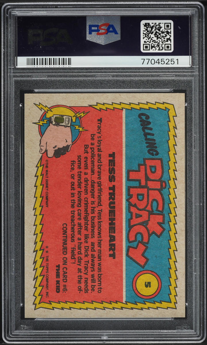 1990 Topps Dick Tracy Movie Tess Trueheart #5 PSA 6 EXMT