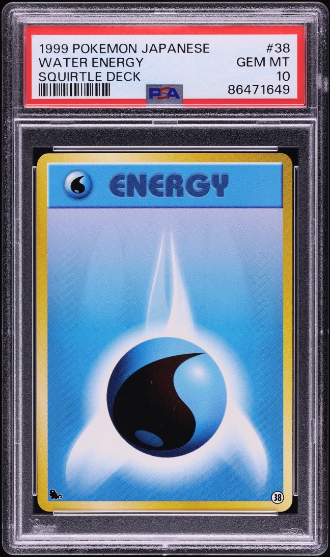1999 Pokemon Japanese Squirtle Deck Water Energy #38 PSA 10 GEM MINT