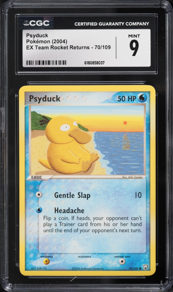 2004 Pokemon EX Team Rocket Returns Psyduck #70 CGC 9 MINT