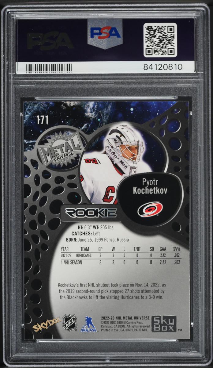2022 Metal Universe Pyotr Kochetkov ROOKIE #171 PSA 10 GEM MINT