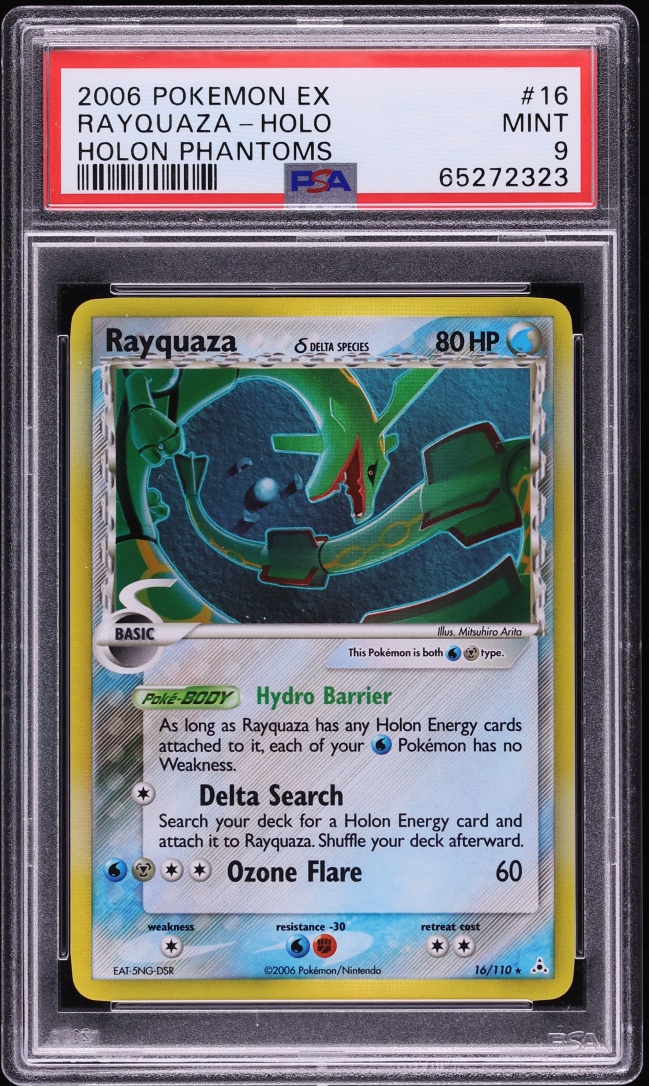 2006 Pokemon EX Holon Phantoms Holo Rayquaza #16 PSA 9 MINT