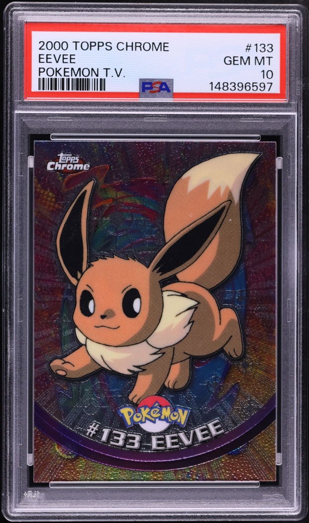 2000 Topps Chrome Pokemon Series 2 Eevee #133 PSA 10 GEM MINT