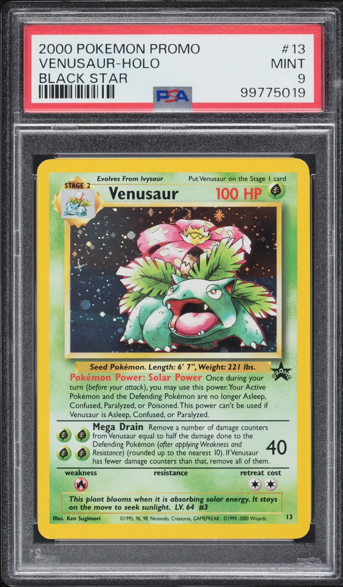 2000 Pokemon Black Star Promo Holo Venusaur #13 PSA 9 MINT
