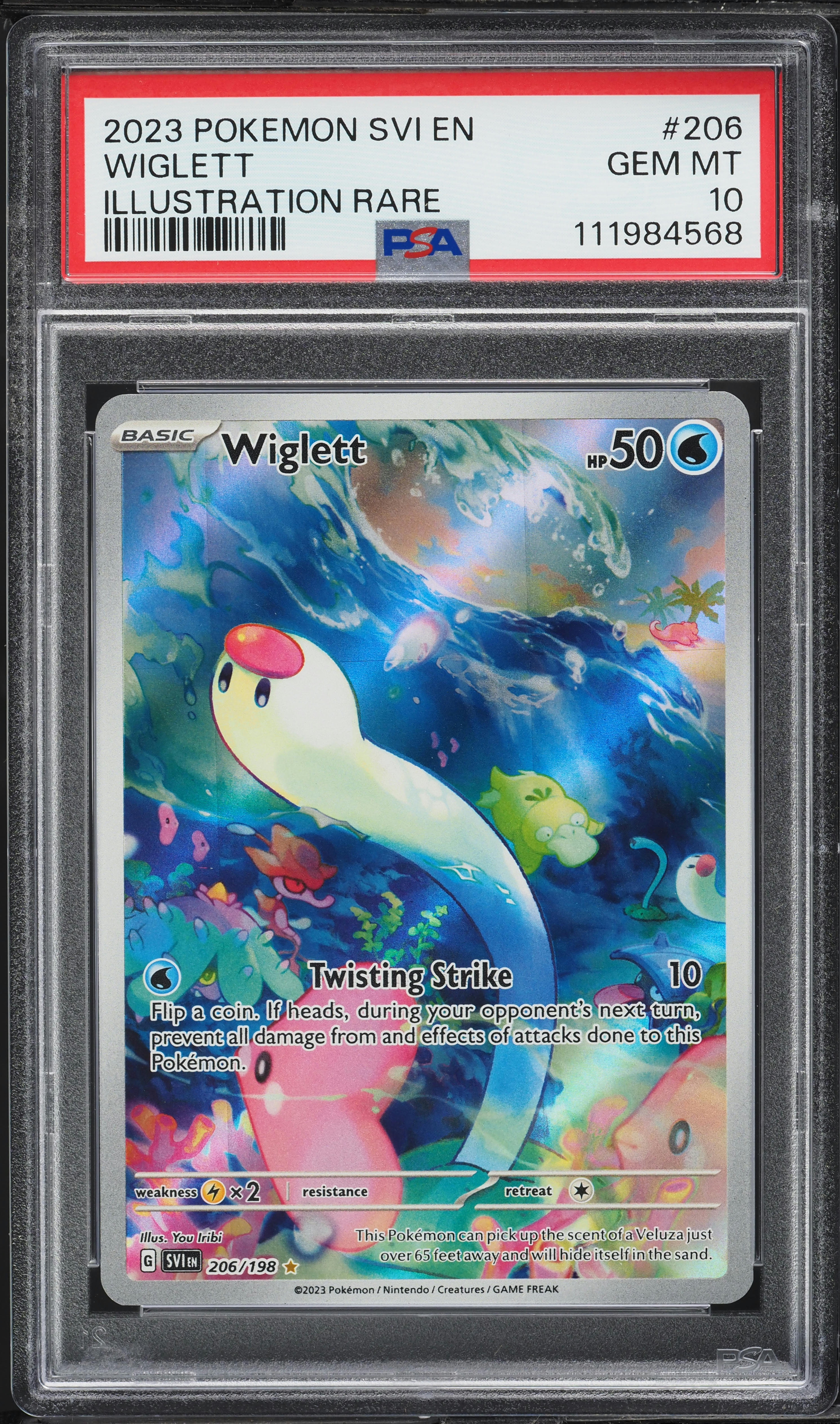 2023 Pokemon Scarlet & Violet IR Wiglett #206 PSA 10 GEM MINT
