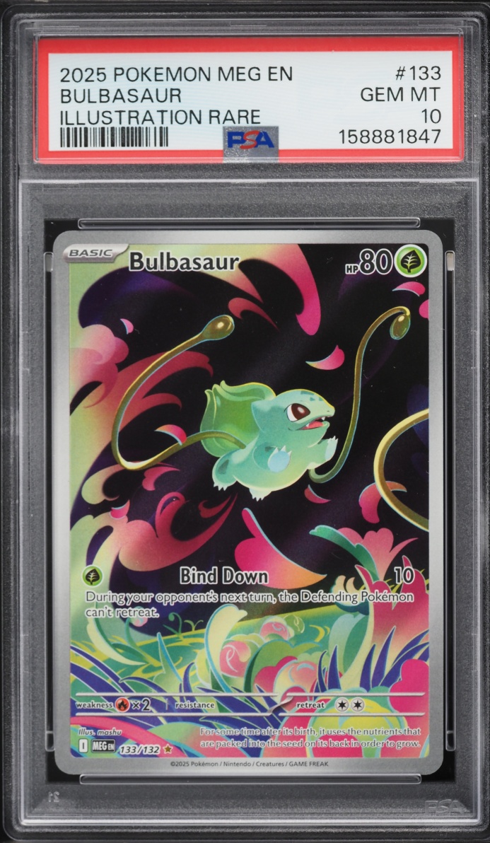2025 Pokemon Mega Evolution IR Bulbasaur #133 PSA 10 GEM MINT