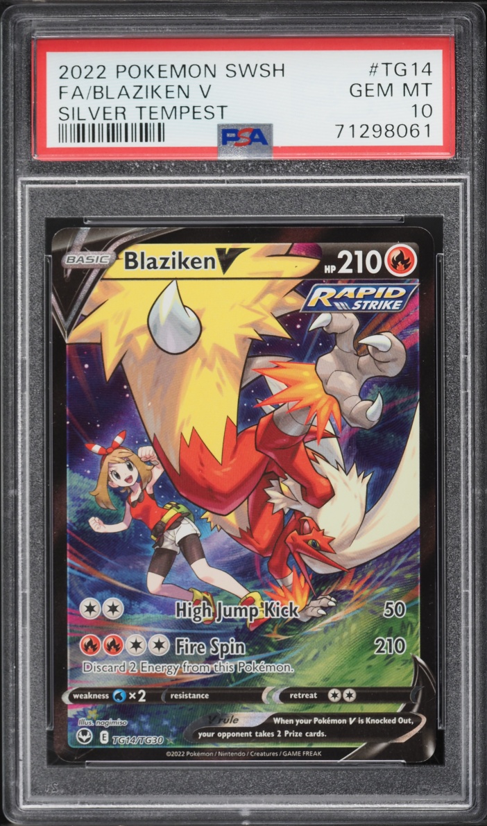 2022 Pokemon Sword & Shield Silver Tempest Trainer Gallery CHR Blaziken V #TG14 PSA 10 GEM MINT