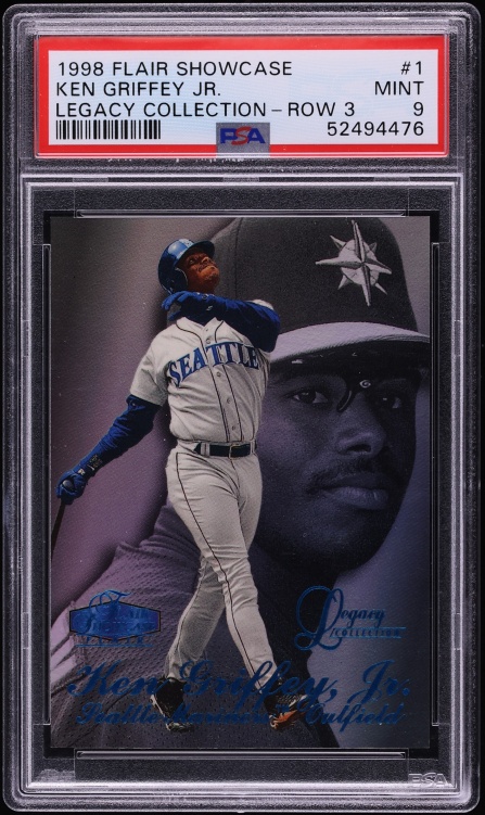 1998 Flair Showcase Legacy Collection Row 3 Ken Griffey Jr. /100 #1 PSA 9 MINT