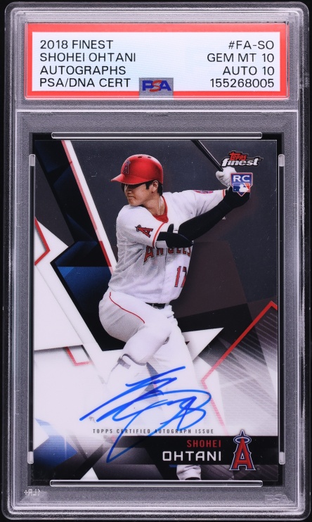 2018 Finest Shohei Ohtani ROOKIE AUTO DNA 10 #FA-SO PSA 10 GEM MINT