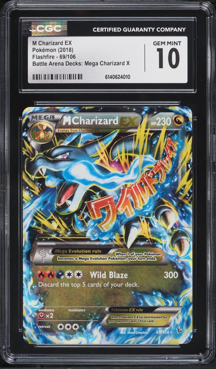 2018 Pokemon XY Flashfire Battle Arena Decks Holo M Charizard EX #69 CGC 10 GEM MINT
