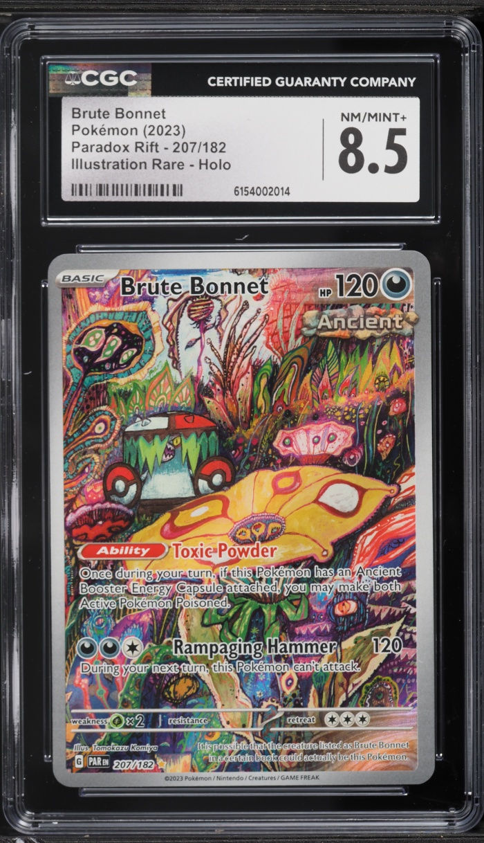 2023 Pokemon Scarlet & Violet Paradox Rift IR Brute Bonnet #207 CGC 8.5 NM-MT+