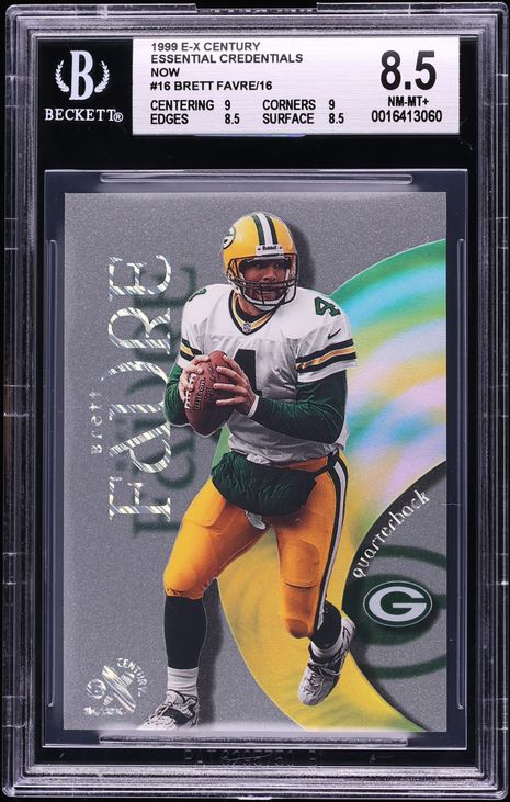 1999 Skybox E-X Century Essential Credentials Now Brett Favre /16 #16 BGS 8.5 NM-MT+