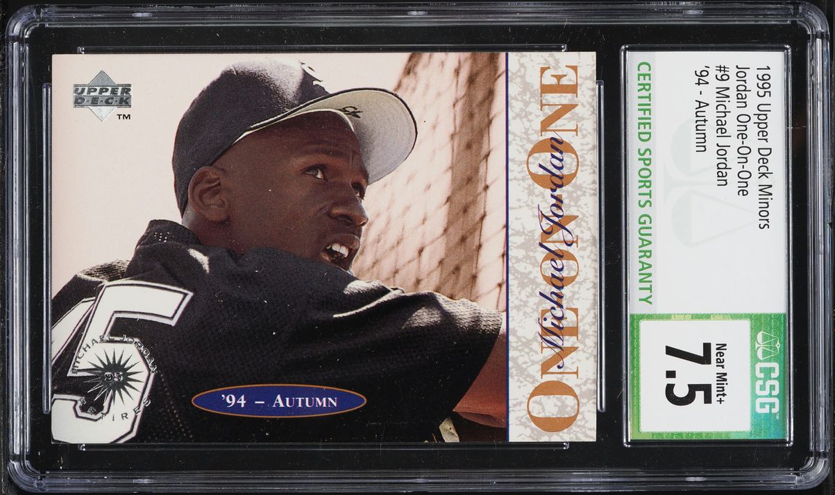 1995 Upper Deck Minors Jordan One-On-One Michael Jordan ROOKIE #9 CSG 7.5 NRMT+