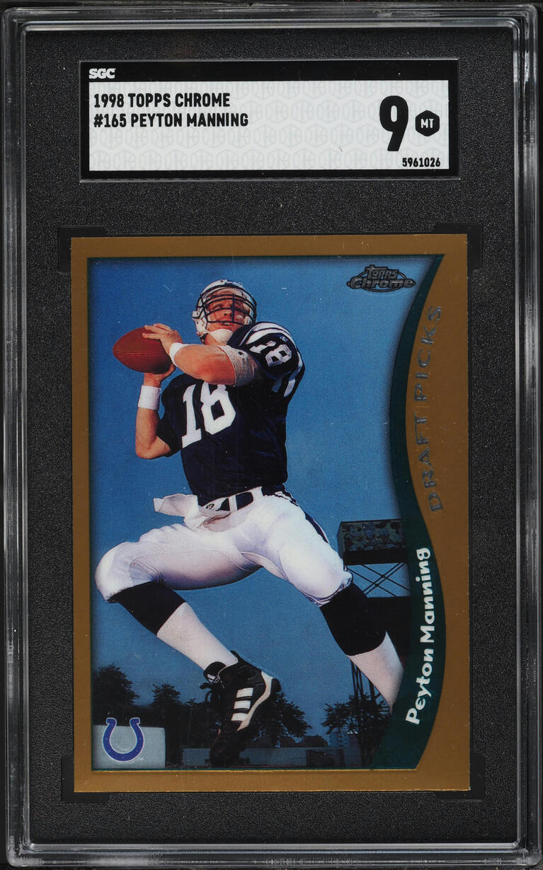 1998 Topps Chrome Peyton Manning ROOKIE #165 SGC 9 MINT
