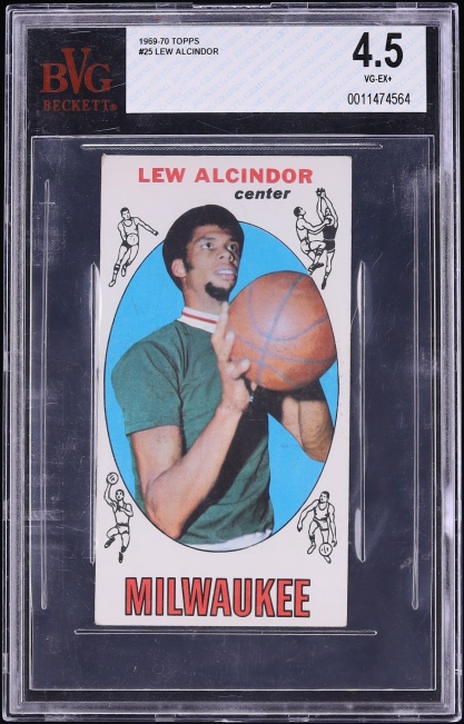 1969 Topps Basketball Lew Alcindor ROOKIE #25 BVG 4.5 VGEX+
