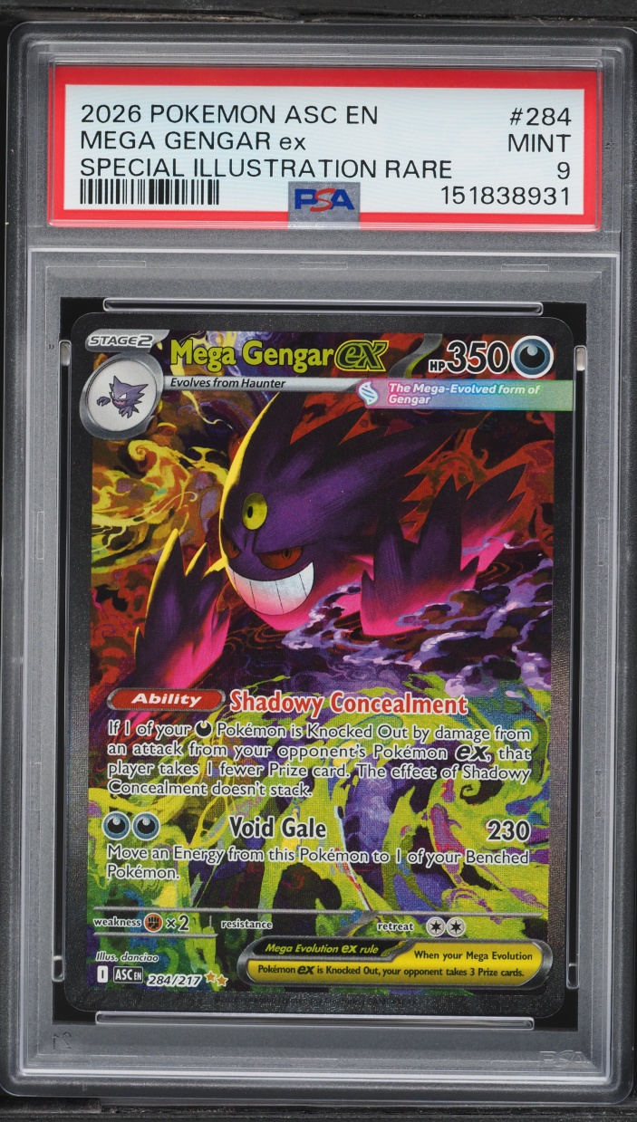 2026 Pokemon Mega Evolution Ascended Heroes SIR Mega Gengar ex #284 PSA 9 MINT