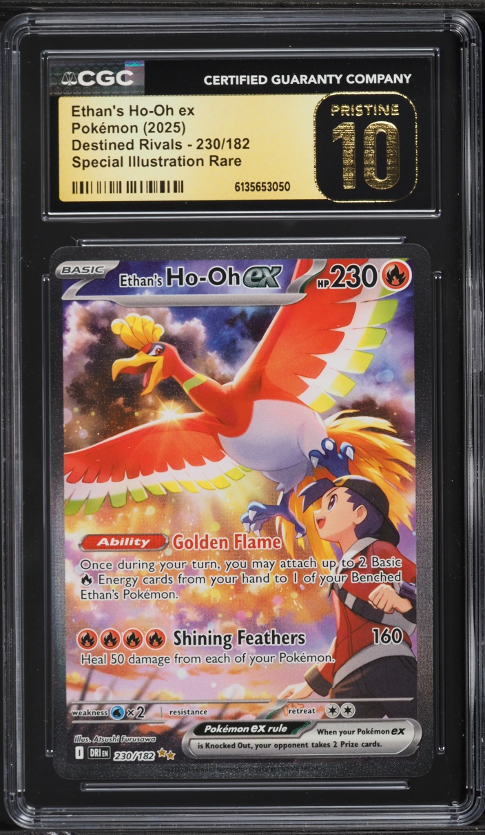2025 Pokemon Scarlet & Violet Destined Rivals SIR Ethan's Ho-Oh EX #230 CGC 10 PRISTINE