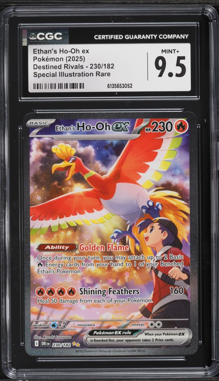 2025 Pokemon Scarlet & Violet Destined Rivals SIR Ethan's Ho-Oh EX #230 CGC 9.5 MINT+