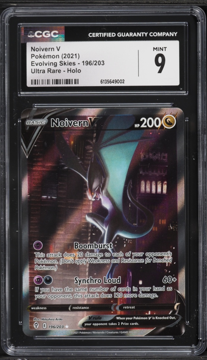 2021 Pokemon Sword & Shield Evolving Skies Alt Art Noivern V #196 CGC 9 MINT