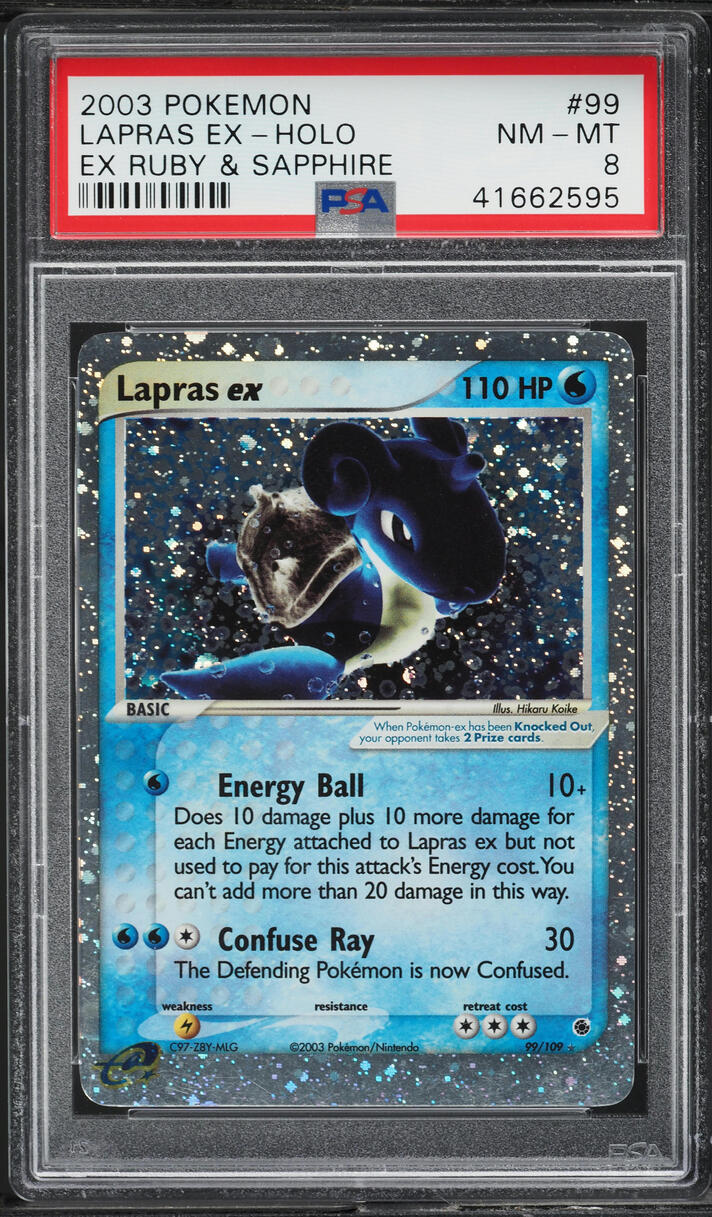 2003 Pokemon EX Ruby & Sapphire Holo Lapras ex #99 PSA 8 NM-MT on ...