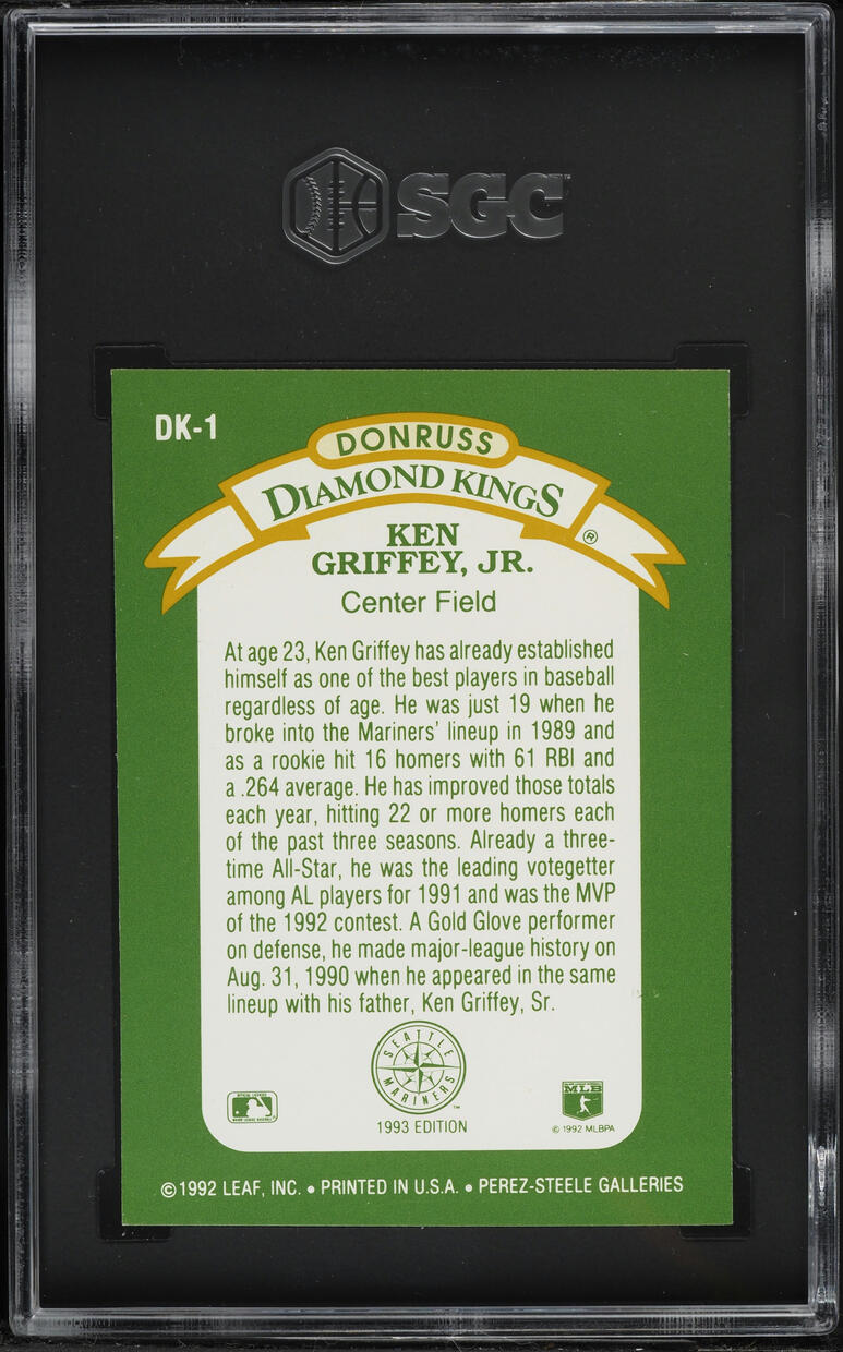 1993 Donruss Diamond Kings Ken Griffey Jr. #DK-1 SGC 8.5 NM-MT+