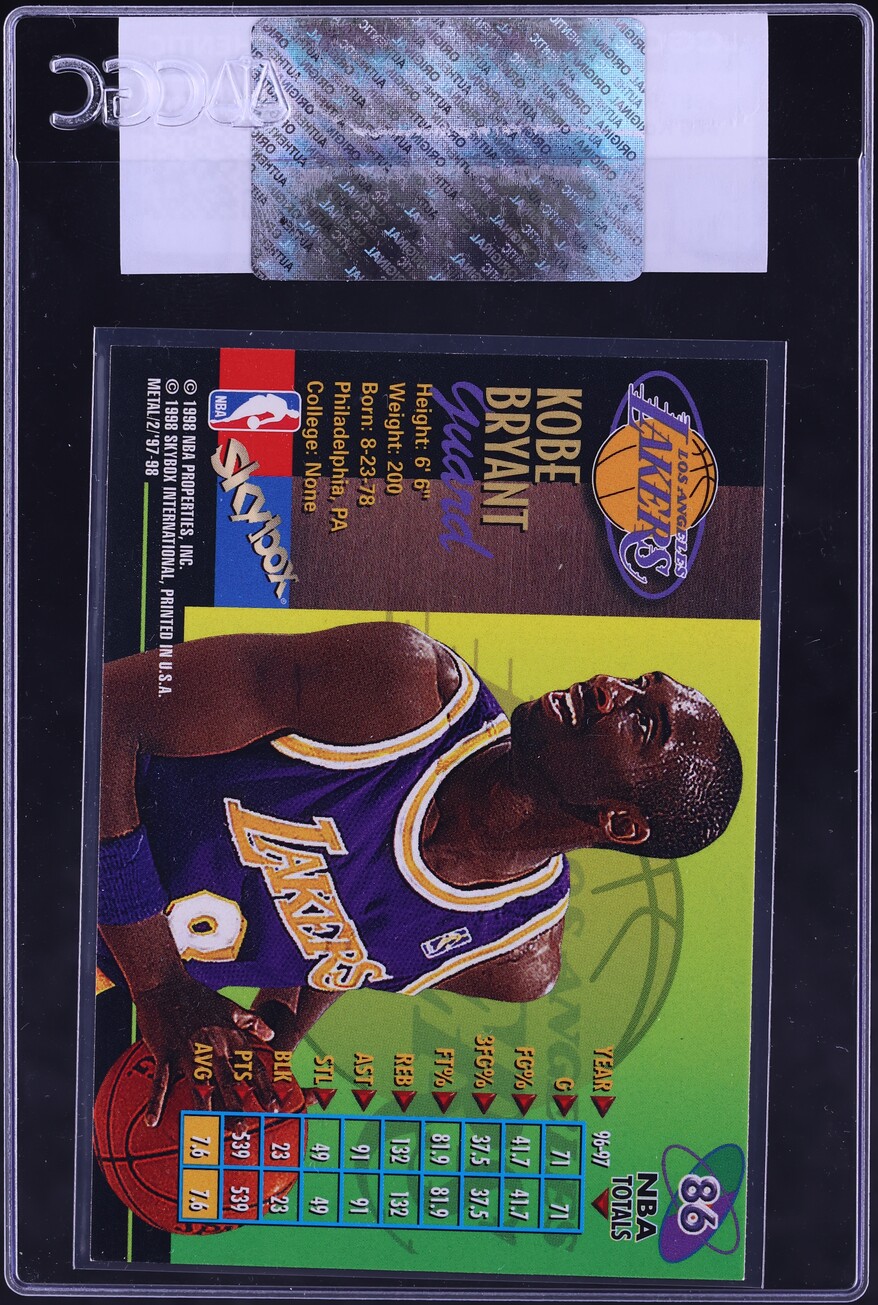 1997 Metal Universe Championship Kobe Bryant #86 CGC AUTH