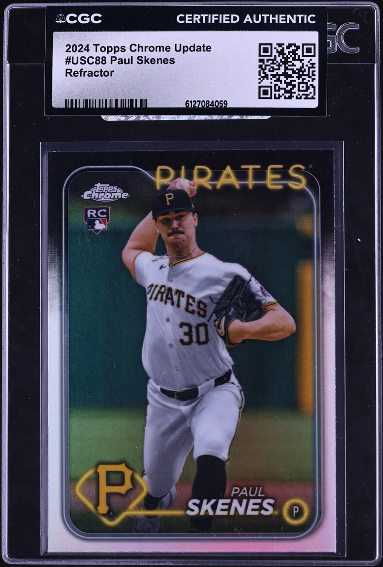 2024 Topps Chrome Update Refractor Paul Skenes ROOKIE #USC88 CGC AUTH